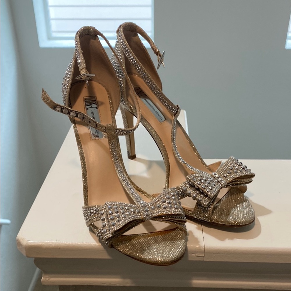 Elegant Rhinestone Bow Heels